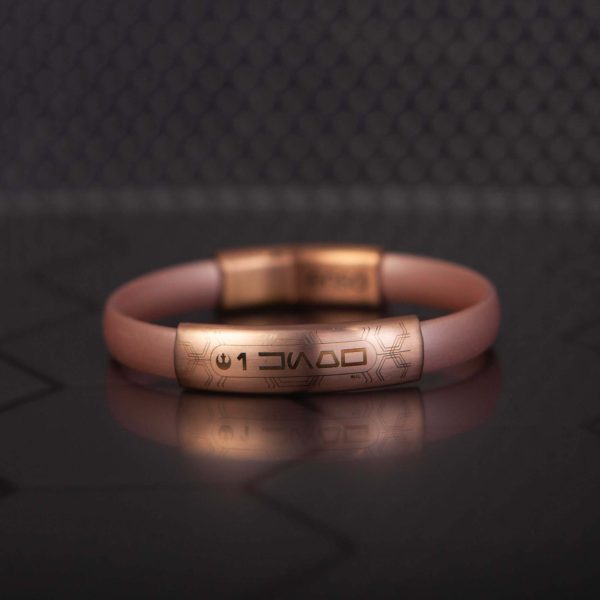 Star Wars Silicone Bracelet - I Know (AUREBESH) - Rose Gold Discount