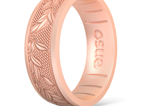 Etched Signature Silicone Ring - Laurel - Rose Gold Discount