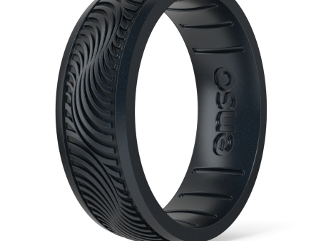 Etched Signature Silicone Ring - Tides - Black Pearl Supply