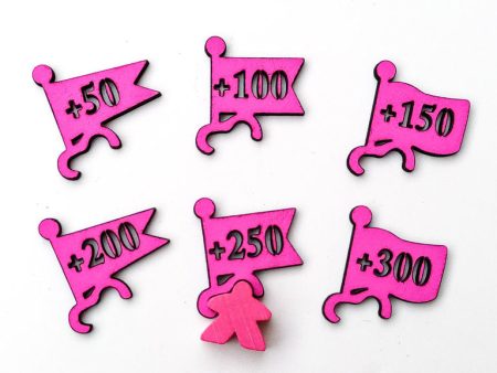 Carcassonne: Scoring Flags PINK (Import) Online now