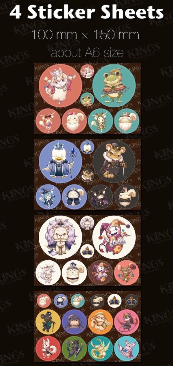 KINGs: TRICKTAKERs - 4 Sticker Sheets (Japanese Import) (Non QC Sales Only) on Sale