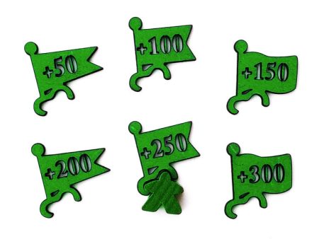 Carcassonne: Scoring Flags GREEN (Import) For Cheap