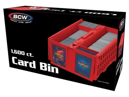 1600ct Collectible Card Bin - Red Sale