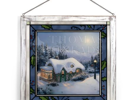 Silent Night - 20  x 20  Framed Glass Art (White Frame) Sale