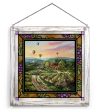 Peaceful Valley Vineyard - 20  x 20  Framed Glass Art Discount