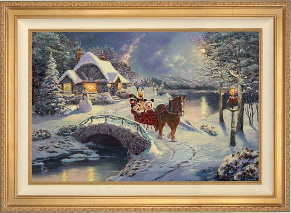 Disney Mickey and Minnie Evening Sleigh Ride - Jewel Edition Art on Sale