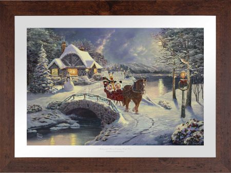 Disney Mickey and Minnie Evening Sleigh Ride - Limited Edition Paper For Cheap