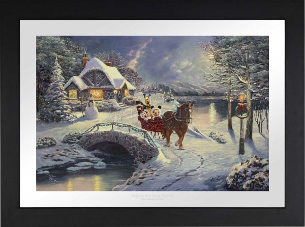 Disney Mickey and Minnie Evening Sleigh Ride - Limited Edition Paper For Cheap