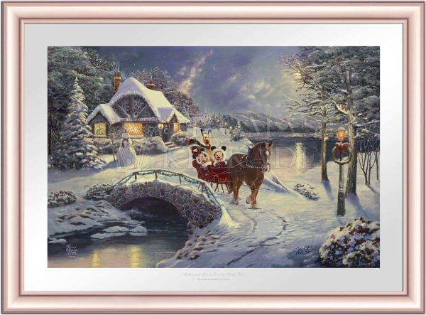 Disney Mickey and Minnie Evening Sleigh Ride - Limited Edition Paper For Cheap