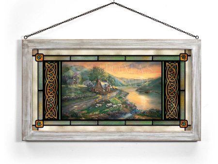 Daybreak at Emerald Valley - 13  x 23  Framed Glass Art Supply