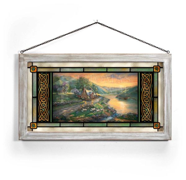 Daybreak at Emerald Valley - 13  x 23  Framed Glass Art Supply