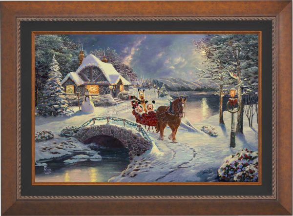 Disney Mickey and Minnie Evening Sleigh Ride - Jewel Edition Art on Sale