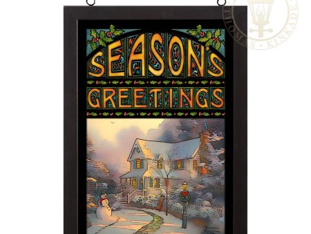 The Night Before Christmas - 20  x 14  Framed Glass Art (Black Frame) Online Hot Sale