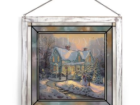 Blessings of Christmas - 20  x 20  Framed Glass Art (White Frame) Online Sale