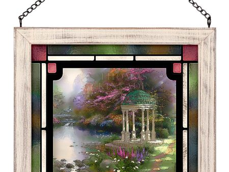 The Garden of Prayer - 8  x 8  Framed Glass Art on Sale