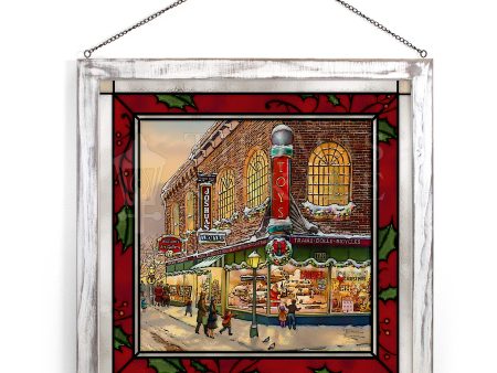 A Christmas Wish - 20  x 20  Framed Glass Art (White Frame) Online now