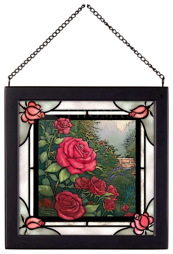 A Perfect Red Rose - 8  x 8  Framed Glass Art (Satin Black Frame) on Sale