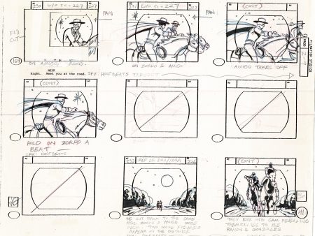 Zorro Storyboard Art Cartoon Page Vintage Animated Filmation 1981 B-016 For Cheap