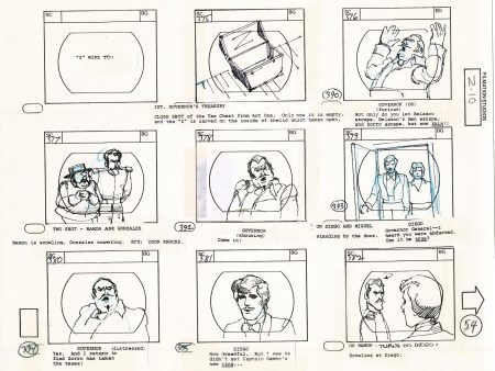 Zorro Storyboard Art Cartoon Page Vintage Animated Filmation 1981 A-057 Sale