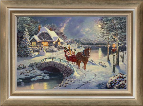 Disney Mickey and Minnie Evening Sleigh Ride - Jewel Edition Art on Sale