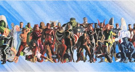 Alex Ross SIGNED Marvel Heroes SDCC 2024 Exclusive Print on Canvas Limited Edition of 15 Printers Proof Edition Online now