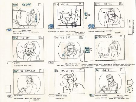 Zorro Storyboard Art Cartoon Page Vintage Animated Filmation 1981 A-054 Online Sale