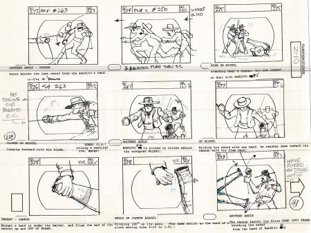 Zorro Storyboard Art Cartoon Page Vintage Animated Filmation 1981 A-044 Online Hot Sale