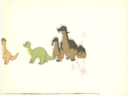 2 LOT of Dink the Little Dinosaur Production Animation Cels and Drawing (stuck) from Ruby Spears 1989-91 C939-40 Supply