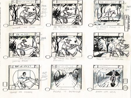 Zorro Storyboard Art Cartoon Page Vintage Animated Filmation 1981 B-018 For Cheap