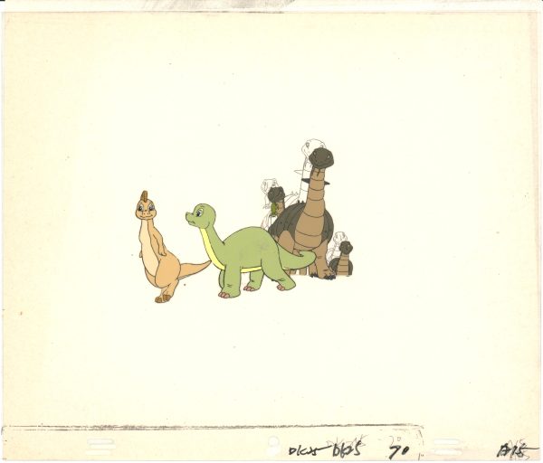 2 LOT of Dink the Little Dinosaur Production Animation Cels and Drawing (stuck) from Ruby Spears 1989-91 C929-35 For Sale