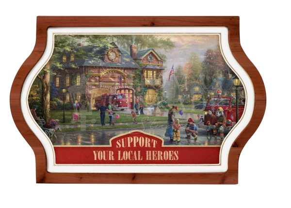 Hometown Firehouse - Framed Metal Print Online Sale