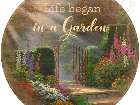 Life Began in a Garden - 21  Wood Signs Cheap