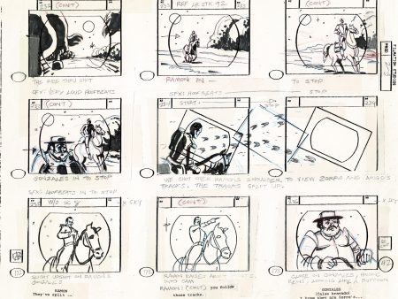 Zorro Storyboard Art Cartoon Page Vintage Animated Filmation 1981 B-017 Fashion