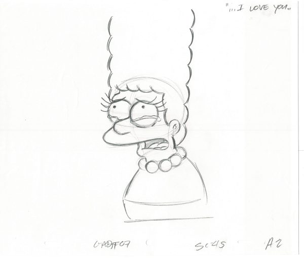 The Simpsons Original Production Animation Cel Drawing Fox from 2005 437 Cheap