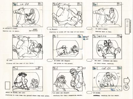 Zorro Storyboard Art Cartoon Page Vintage Animated Filmation 1981 A-049 Online now