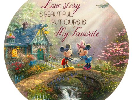 Disney Mickey and Minnie - Sweetheart Bridge - 21  Wood Signs Online Hot Sale