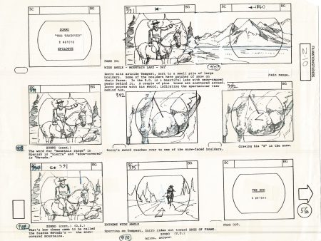 Zorro Storyboard Art Cartoon Page Vintage Animated Filmation 1981 A-059 Online Sale