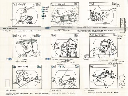 Zorro Storyboard Art Cartoon Page Vintage Animated Filmation 1981 A-045 Cheap