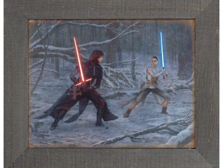 The Duel: Rey™ vs. Ren - 12.5  x 16  Framed Metal Print Fashion