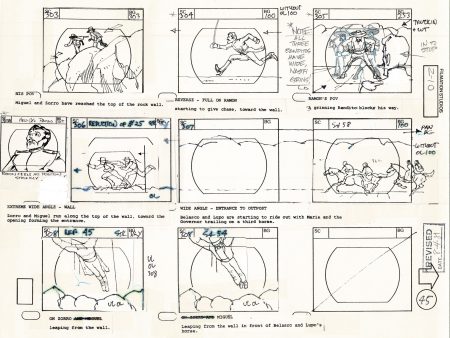 Zorro Storyboard Art Cartoon Page Vintage Animated Filmation 1981 A-048 For Cheap