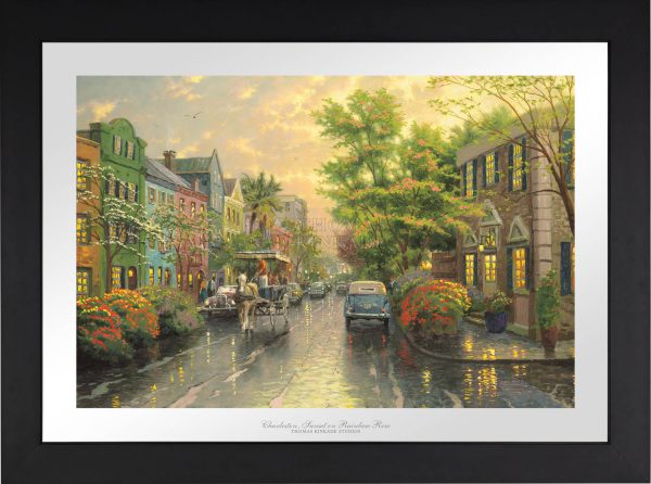 Charleston, Sunset on Rainbow Row - Limited Edition Paper on Sale