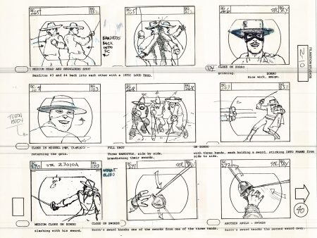 Zorro Storyboard Art Cartoon Page Vintage Animated Filmation 1981 A-043 For Cheap