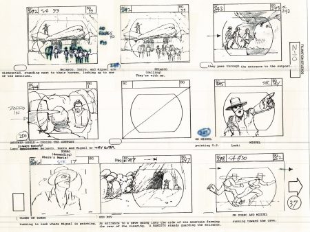 Zorro Storyboard Art Cartoon Page Vintage Animated Filmation 1981 A-040 For Sale