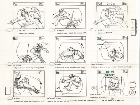 Zorro Storyboard Art Cartoon Page Vintage Animated Filmation 1981 A-052 Discount