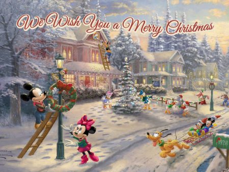 Disney Mickey s Victorian Christmas - 12  x 18  Wood Signs on Sale