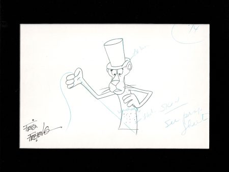 Pink Panther Vintage SIGNED Animation Cel Drawing 1969 DePatie Freleng b2 on Sale