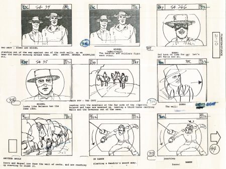 Zorro Storyboard Art Cartoon Page Vintage Animated Filmation 1981 A-047 Supply