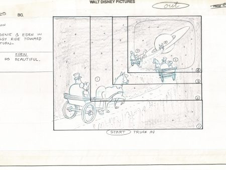 ALADDIN Disney Series Production Animation SB Drawing from Animator Wendell Washer s Estate 1 Hot on Sale